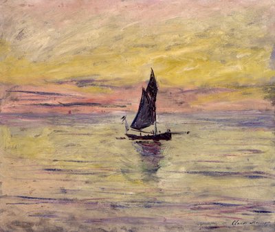 El barco de vela, efecto de la tarde, 1885 de Claude Monet
